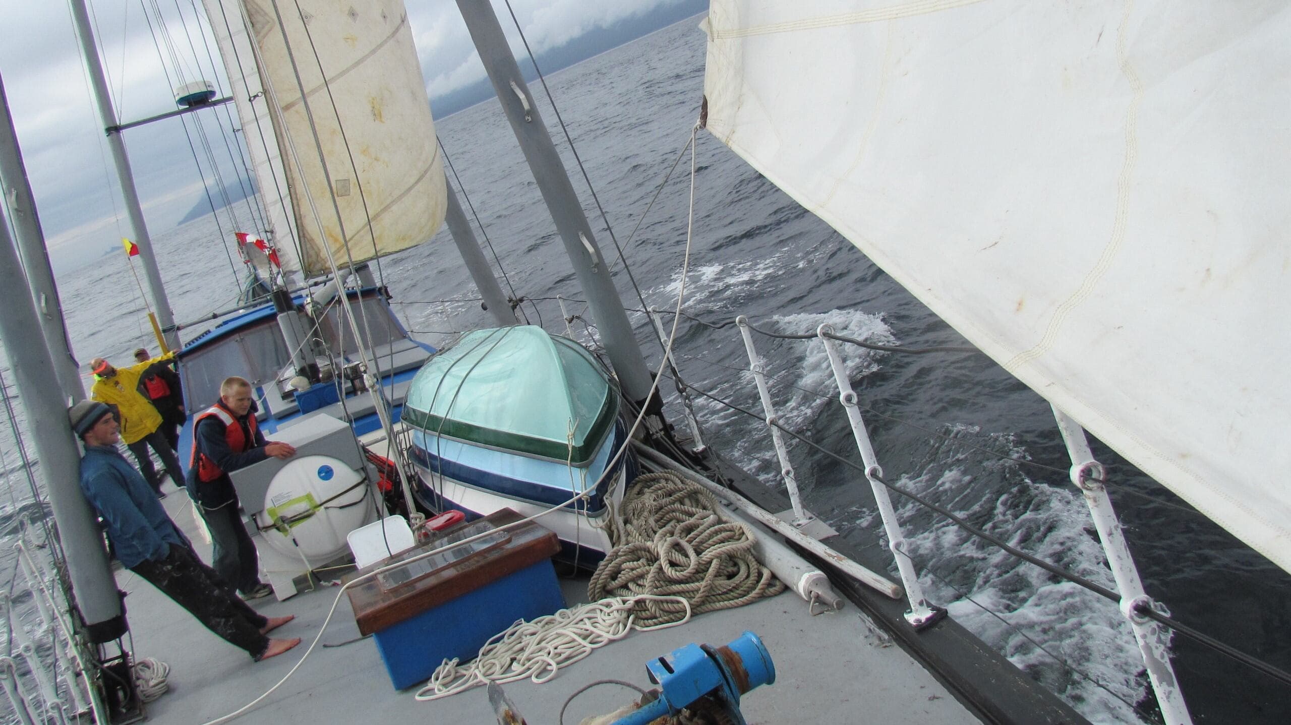 Sailing on deck
